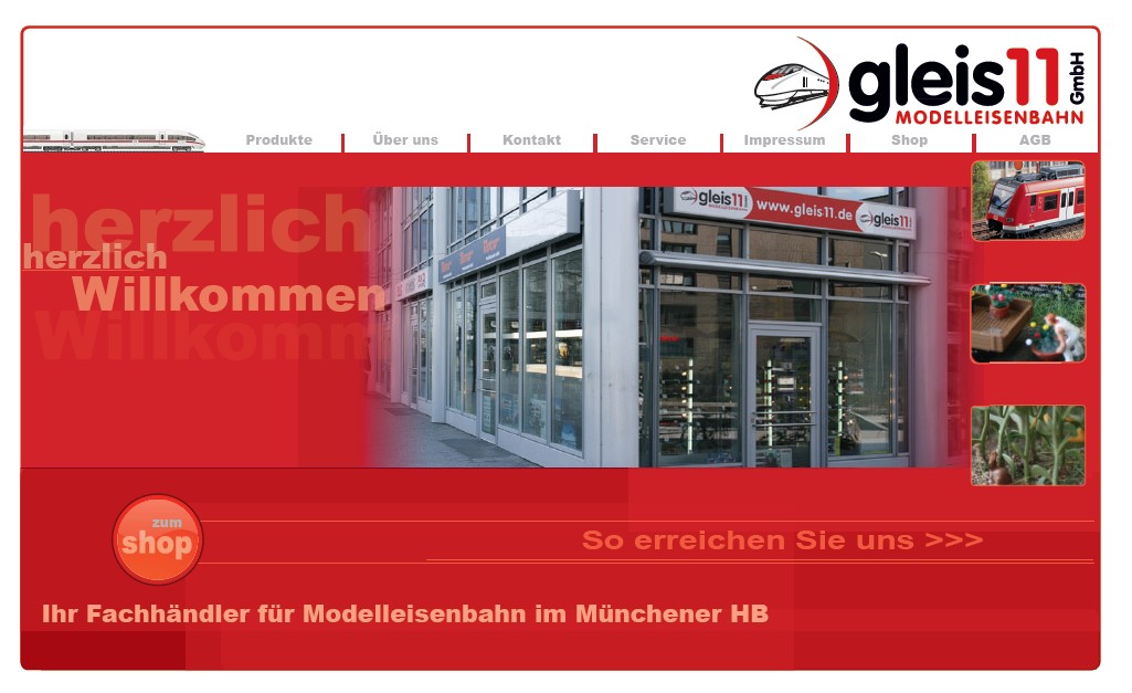 Startseite fr die Gleis 11 GmbH in Mnchen (Bayern) Pacellistrae 5. 