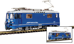 LGB Artikel Nr. 27432 - Ge 474 II 622 Arosa Bahn - blaue Ausfhrung mit aufwendiger Blumen und Zeichenbedruckung. - Neuheit 2005