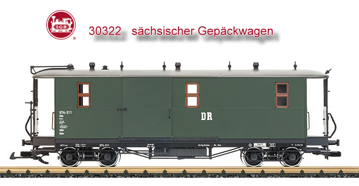 LGB Art. Nr. 30322 - Schsischer Gepckwagen DR KD4