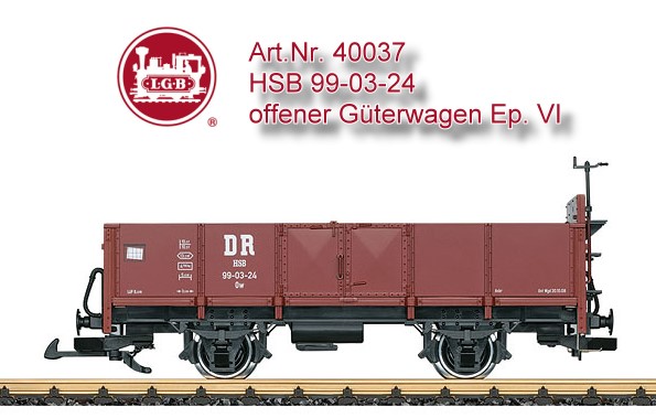 LGB Art. Nr. 40037 - HSB offener Gterwagen - HSB 99-03-24, Epoche VI