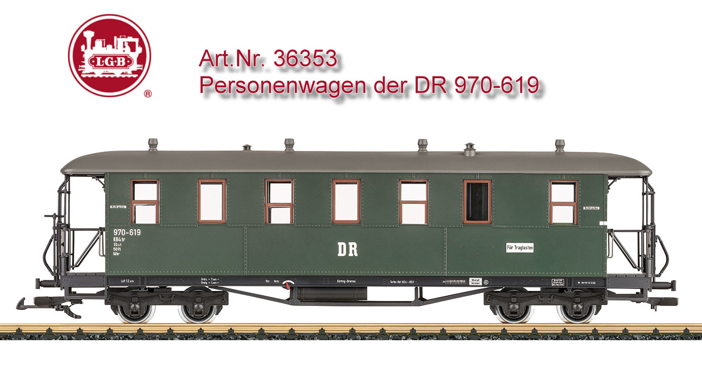 LGB Art. Nr. 36353 - DR Personenwagen - Neuheit 2017