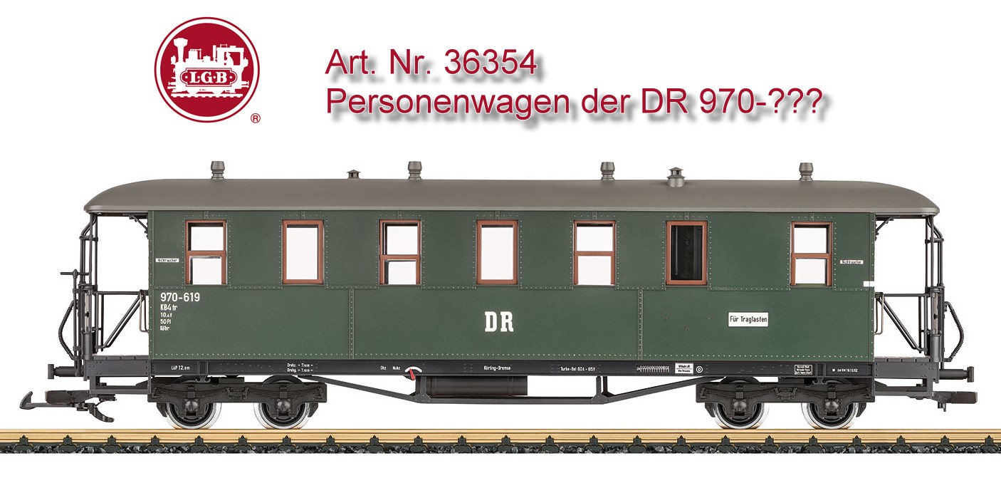 LGB - Art. Nr. 36354 - DR-Personenwagen - Neuheit 2017