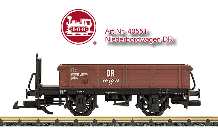 LGB Art. Nr. 40551 - Niederbordwagen der Deutschen Reisbahn