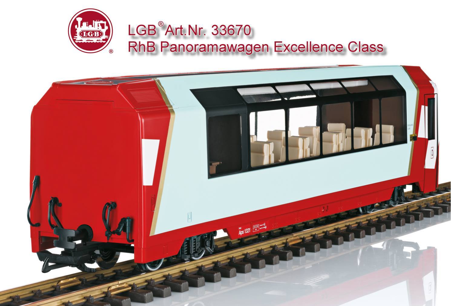 LGB Art. Nr. 33670 - RhB Panoramawagen Excellence Class 