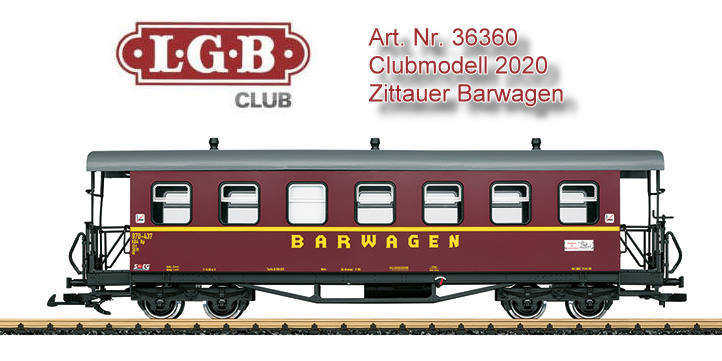 LGB Art. Nr.36360 SOEG Barwagen - Exklusiv fr LGB Clubmitglieder