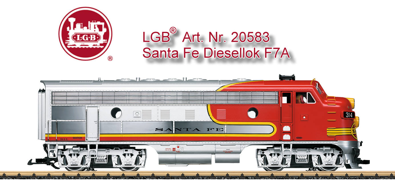 LGB Art. Nr. 20583 - Santa Fe Diesellok F7A - 249 Stck limitiert