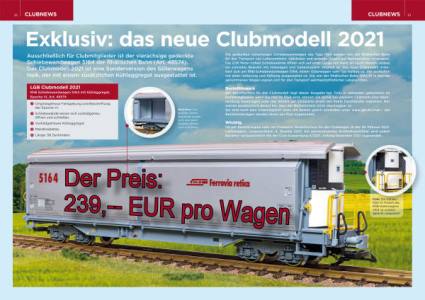 Der Preis fr die Neuheit 2021, das exklusive  LGB Clubmodell Schiebewandwagen der RhB - Art. Nr. 48574 ist bekannt! 
