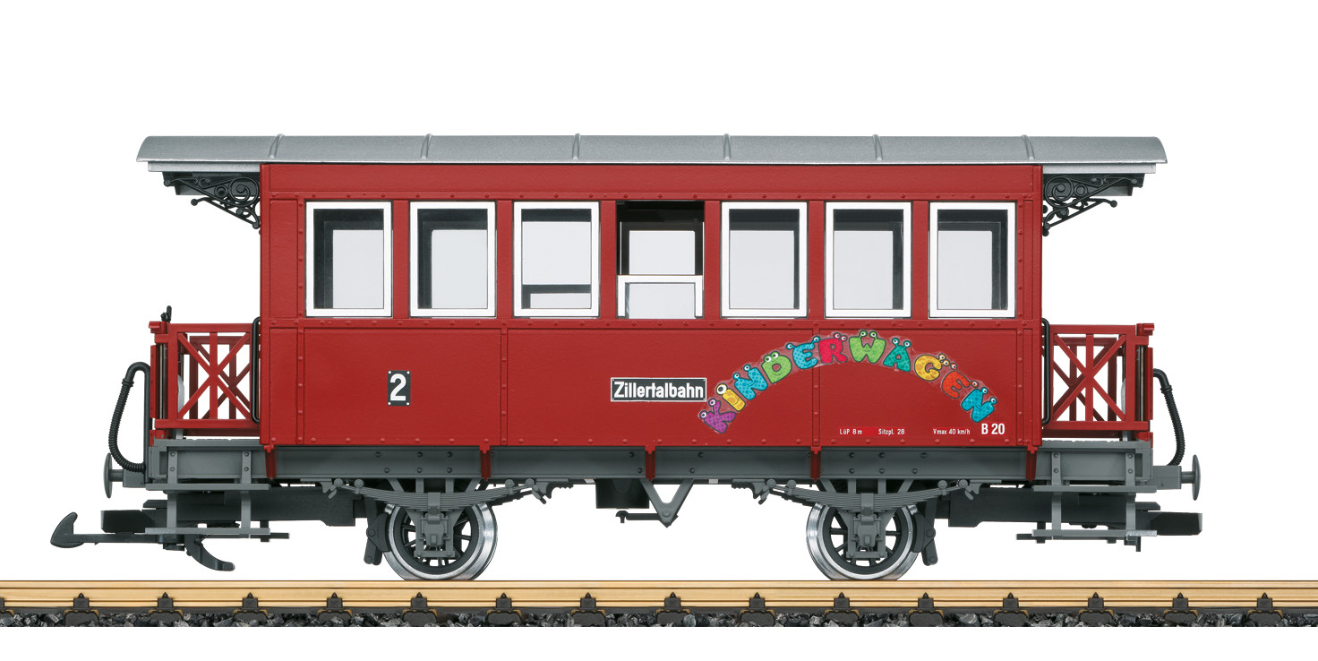 LGB Art. Nr. 33211 - Personenwagen Zillertalbahn, B 20, Kinderwägen, Herbst-Neuheit 2021