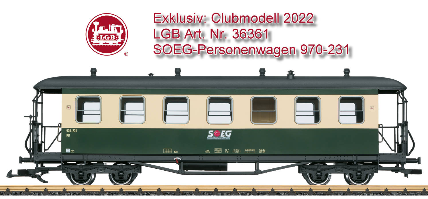 Clubmodell 2022 - SOEG Personenwagen - LGB Art. Nr. 36361
