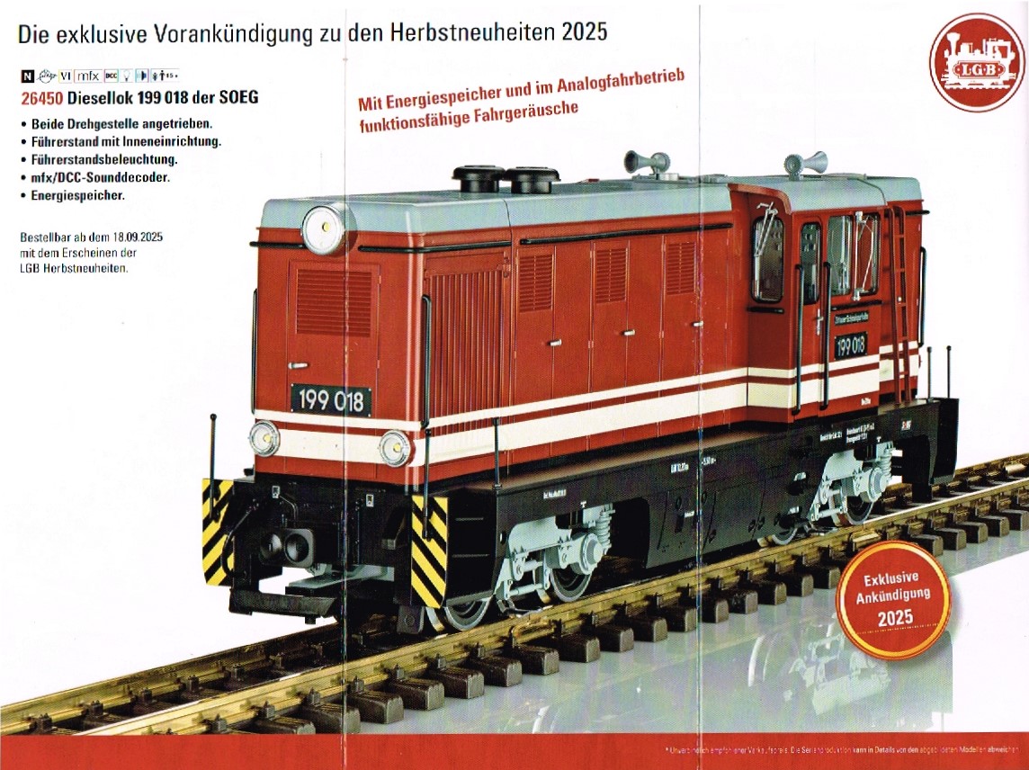 Vorgestellt auf der Bühne beim "Kaffeeklatsch" am 1. August auf der Historik Mobil in Bertsdorf: Die FAUR L45H von LGB mit der Artikel Nummer 26450.