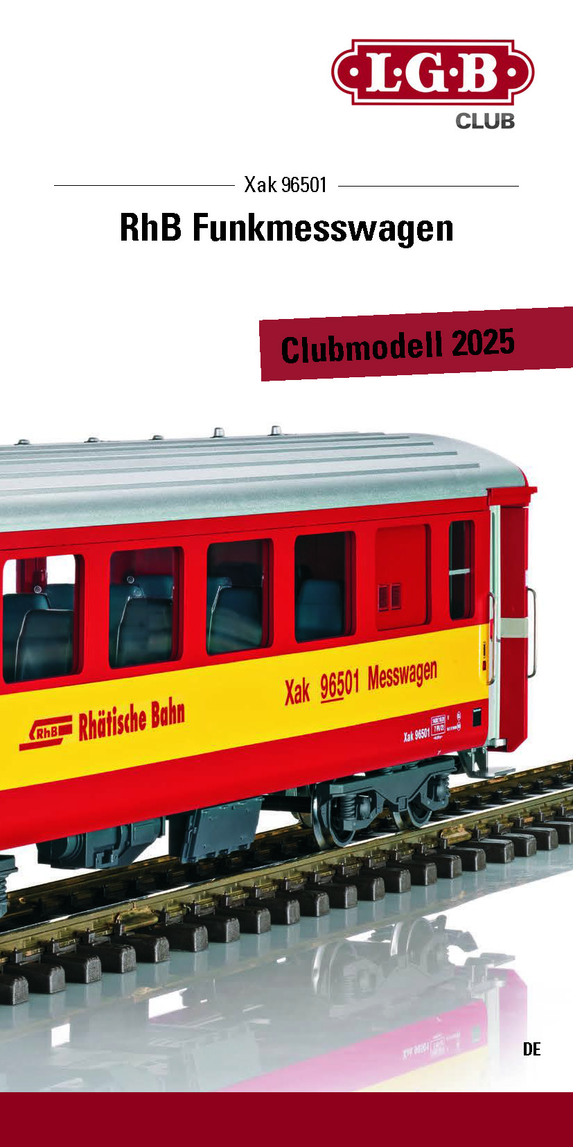 Hier geht es zum Flyer: Einfach auf das Bild klicken und den Flyer des LGB Clubmodells 2025 - Art. Nr. 30681 - downloaden. 