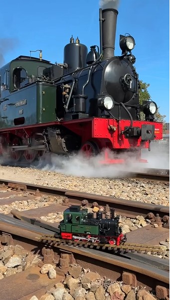 Danke an Hendrik Hauschild f�r das Video zur Fahrt der Spreewald im Original und dem Modell im Vordergrund. 