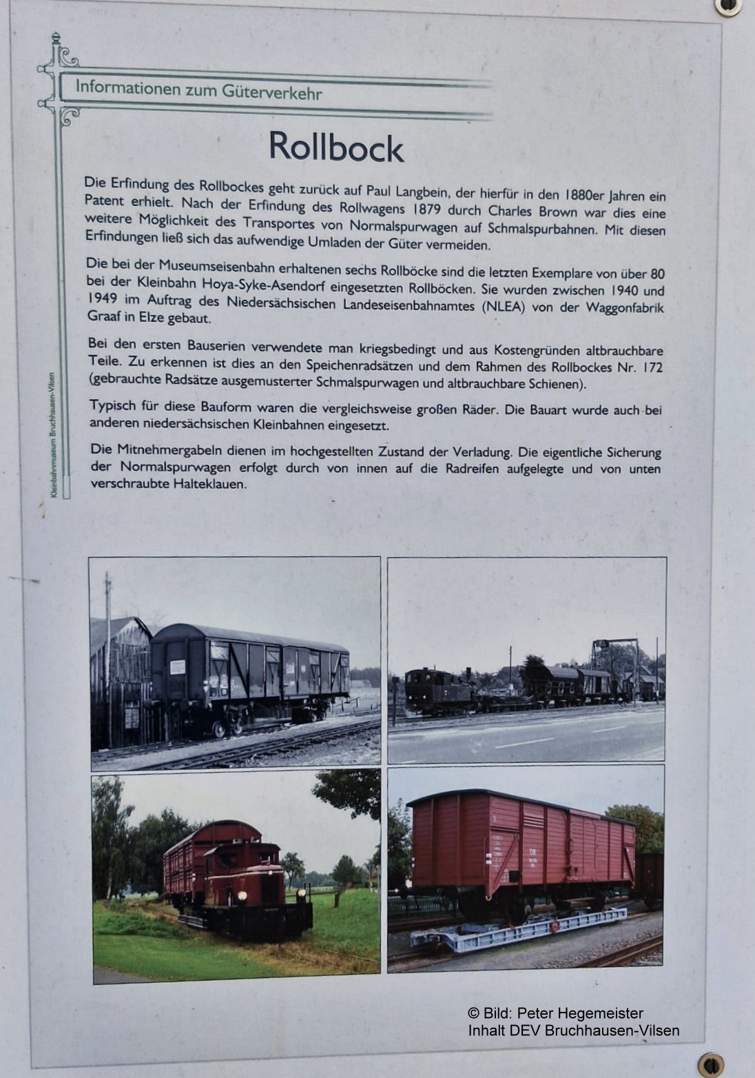 Rollbockverkehr beim DEV in Bruchhausen-Vilsen. Im Bild unten rechts ist auch ein Rollwagen zu erkennen.  