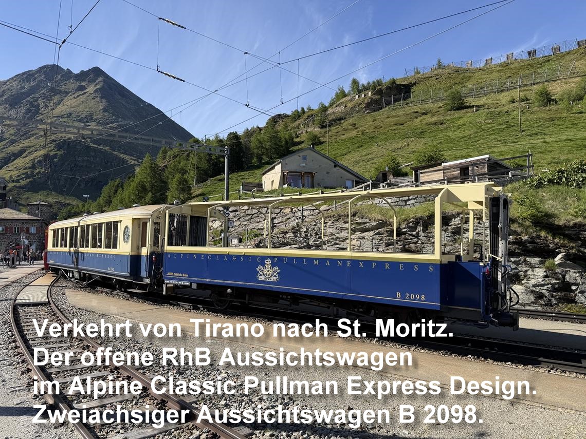 Cabrio Wagen f�r den Alpine Classic - Pullman Express Zug  