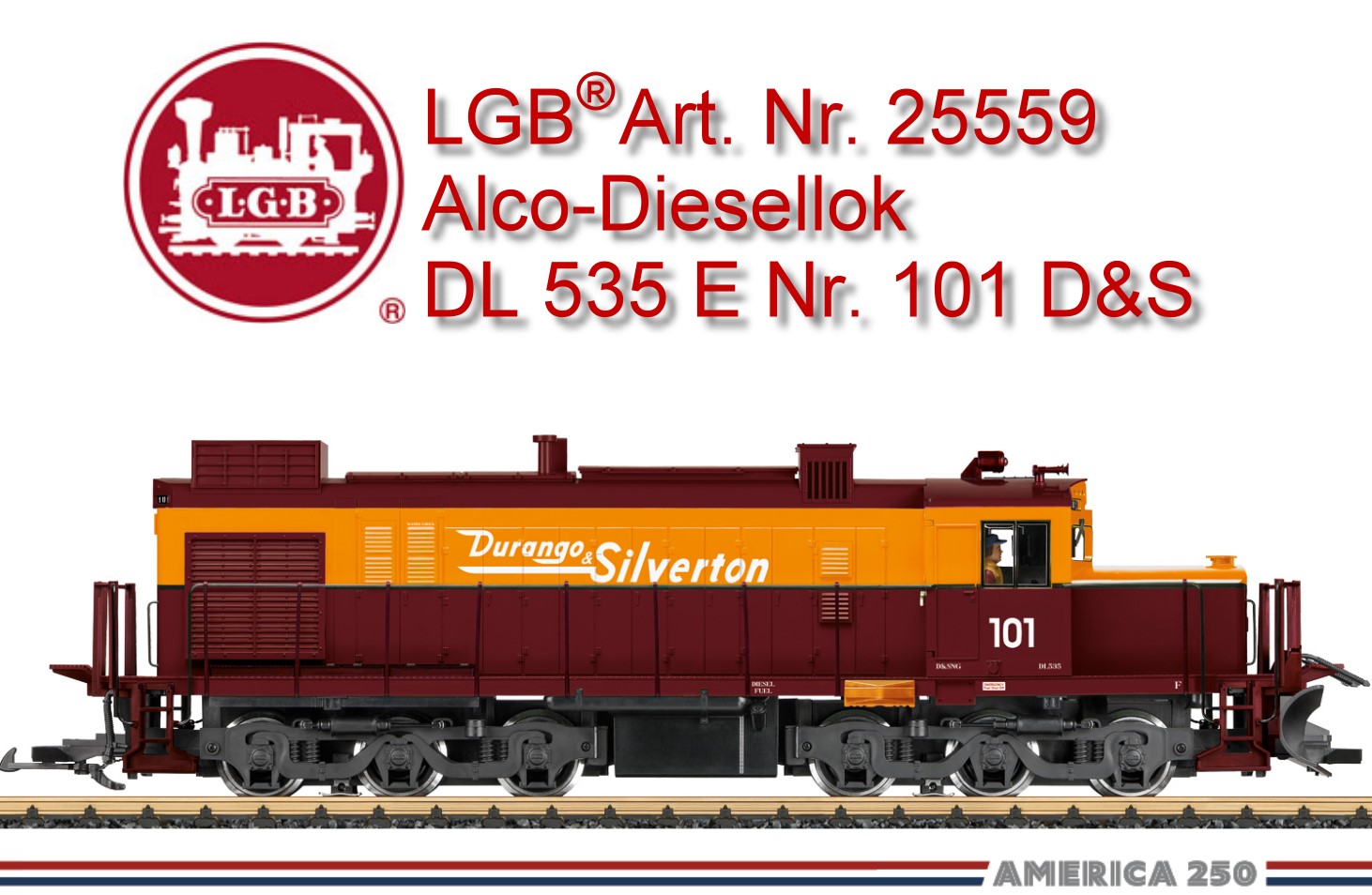LGB Art. Nr. 25559 Alco-Diessellok - DL 535 E Nr. 101 D&S 