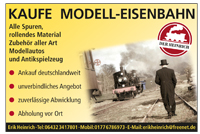 Neu in unserem Verzeichnis "Der Heinrich" - Modellbahn Zubehr - Gebrauchte - An- und Verkauf 