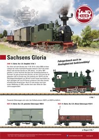 Herstellerannonce von LGB fr den IK Zug Nr. 3 - Spur G Magazin Nr. 31 - Ausgabe Dezember 2023