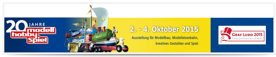 20 Jahre modell hobby spiel in Leipzig vom 2.-4. Oktober 2015 - Die Ausstellung fr Modellbau und Modelleisenbahn sowie kreatives Gestalten und Spiel 