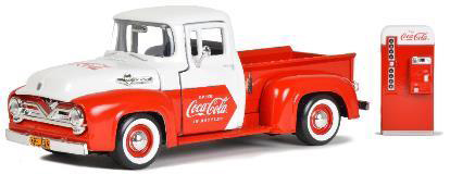 Art. Nr. 424055 - 1955 Ford F-100 Pickup mit Coca Cola Kühlschrank  - Motorhaube und Türen sind zu öffnen. 