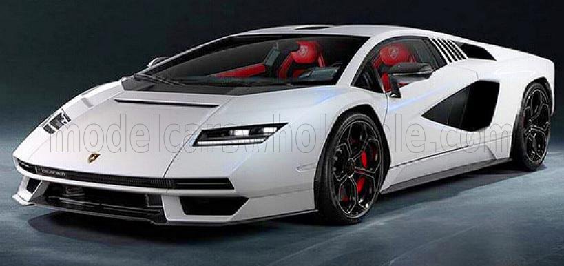 Bburago 1/24 - Lamborghini - Countach LP 800-4 2021 - weiß - white  - Bburago 21102w - Modelcarswholesale 148634