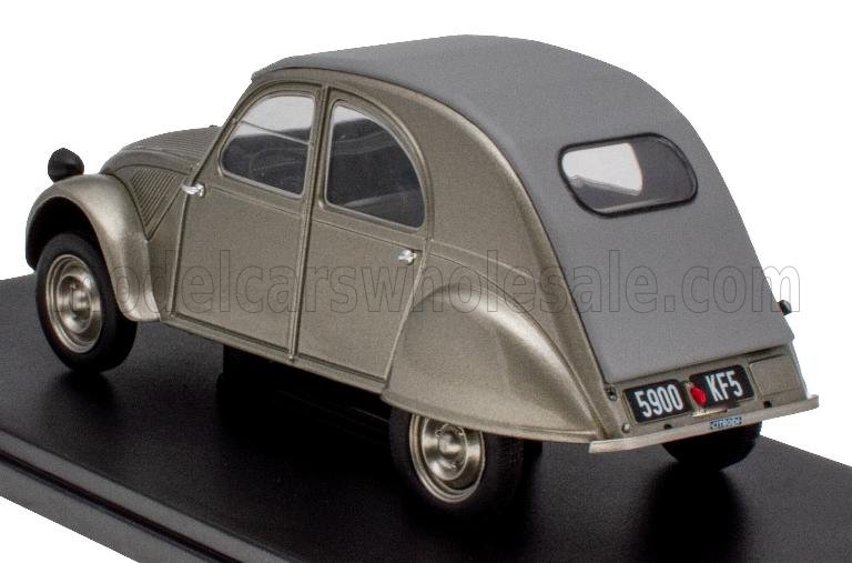 Edicola - Citroen - 2CV A Cabriolet mit geschlossenem Dach - Baujahr 1948 in grau 