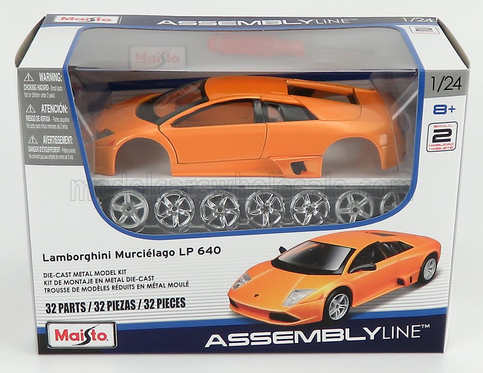 Lamborghini - Muciélago LP 640 aus 2004 in Orange - metallic - Maisto 39292 - Bausatz 