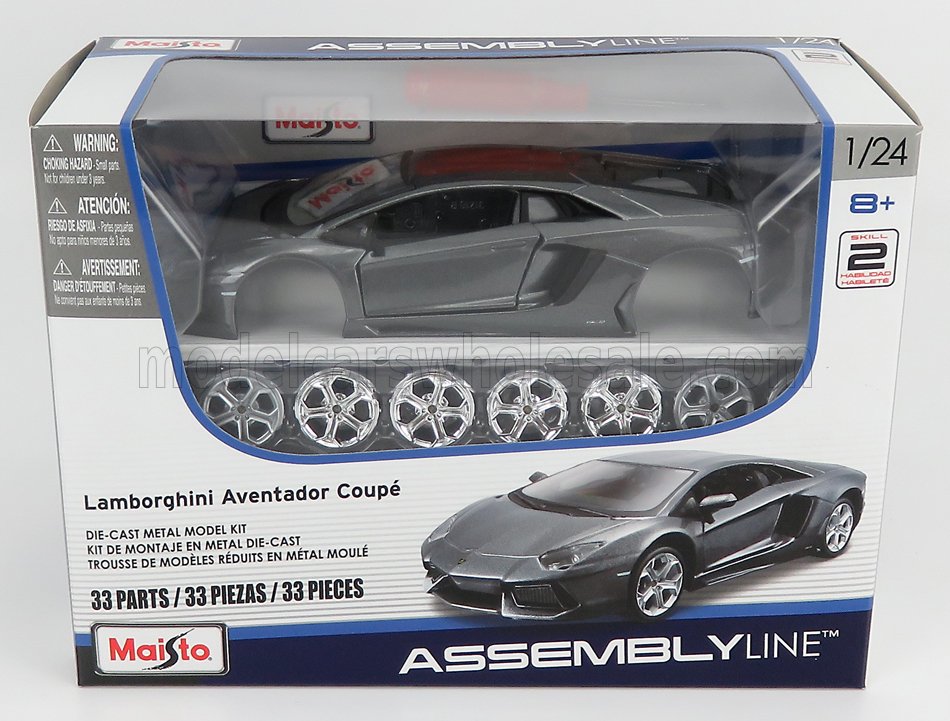Lamborghini - Aventador LP 700-4 2011 - Grau Metallic - Maisto 39234 - Bausatz 