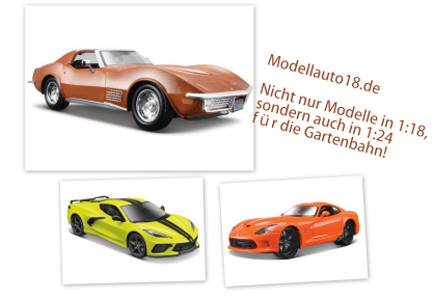 Autos für die Gartenbahn von Modellauto18.de - Neuheit 2021 von Maisto