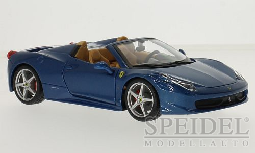 bburago - Ferrari 458 Spider in blau - Fertigmodell fr die Gartenbahn