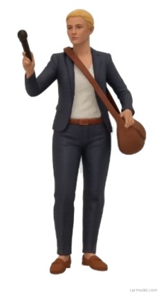 ATLANTIC - 1/24 - Nr. ATL 24036 - Frau mit Mikrofon und Umh�ngetasche - Linda 