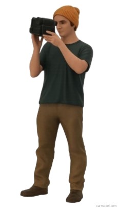 ATLANTIC - 1/24 - Nr. ATL 24037 - Mann mit Beani-M�tze und Videokamera - Tarik