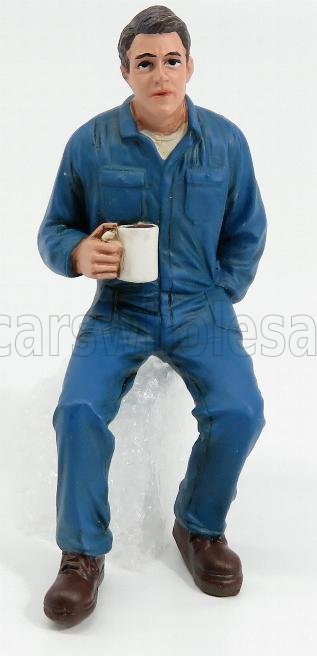 American Diorama - Art. Nr. 77500 - Mechanic - Johnny Drinking Coffee / Mechaniker Johannes geniet den groen Pott Kaffee.