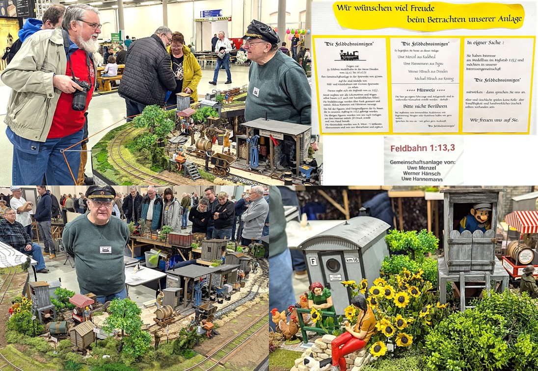 "Die Feldbahnsinnigen" im Mastab 1:13,3. Ein Gemeinschaftsprojekt von Uwe Menzel, Werner Hnsch und Uwe Hannemann. 