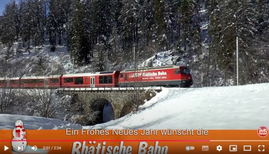 Neujahrswnsche von LGB und Andreas Franz. Impressionen von verschiedenen Schmalspurbahnen. 