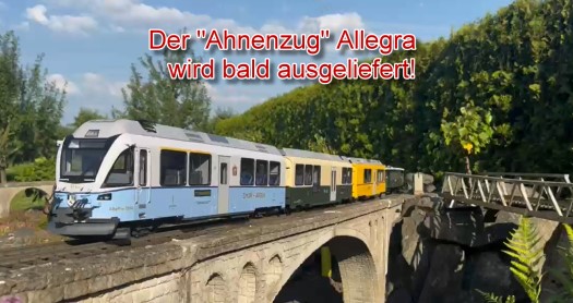 Der Ahnenzug - Allegra auf der Gartenbahn