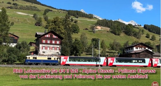 RhB Ge 4/4 II 626 im Layout des Alpine-Classic - Pullman-Express