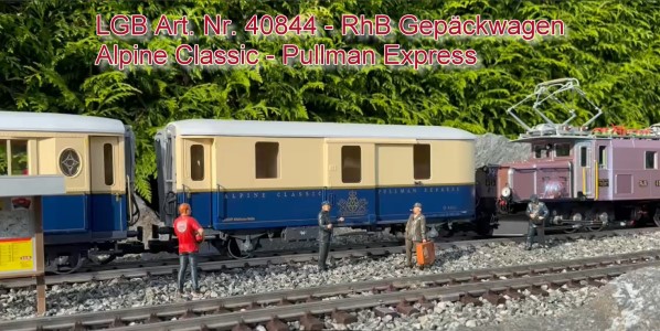 LGB Art. Nr. 40844 - RhB Gepckwagen Alpine Classic - Pullman Express  