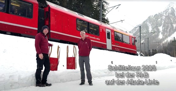 Schlitteltour bei der RhB - Albula Linie