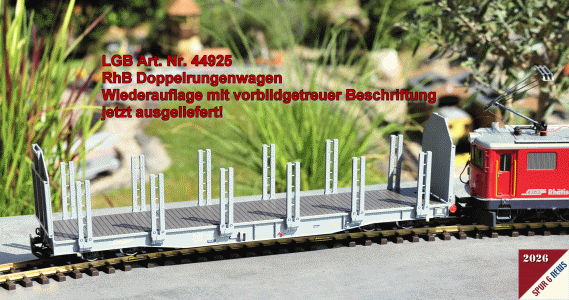 LGB Art. Nr. 44925 - RhB Doppelrungenwagen - ausgeliefert!   