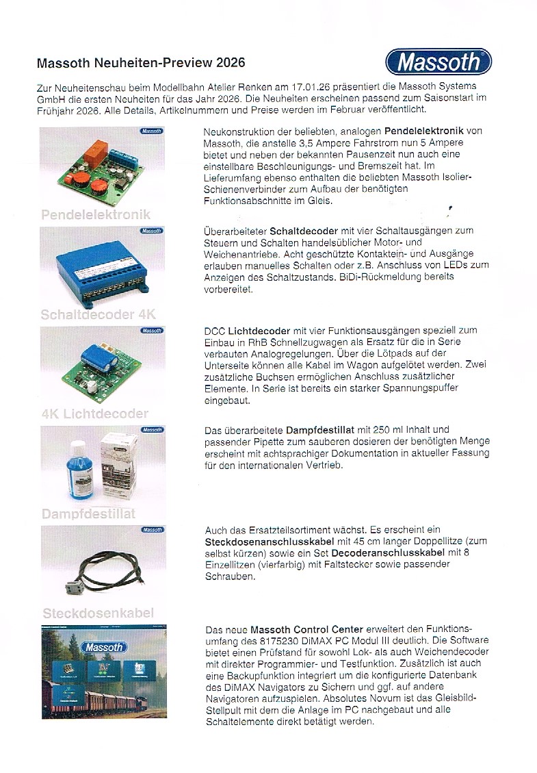 Massoth Neuheiten 2026