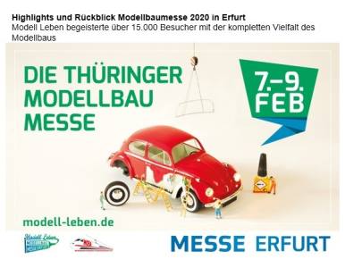 Bild der Messe Erfurt zur Thringer Modellbau Messe 2020