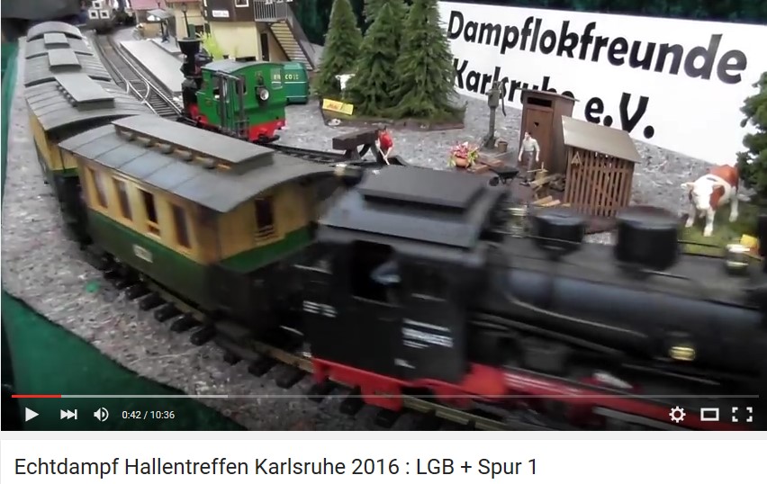 Echtdampfhallentreffen Karlsruhe 2016 : LGB + Spur 1 ( 10 minuten )