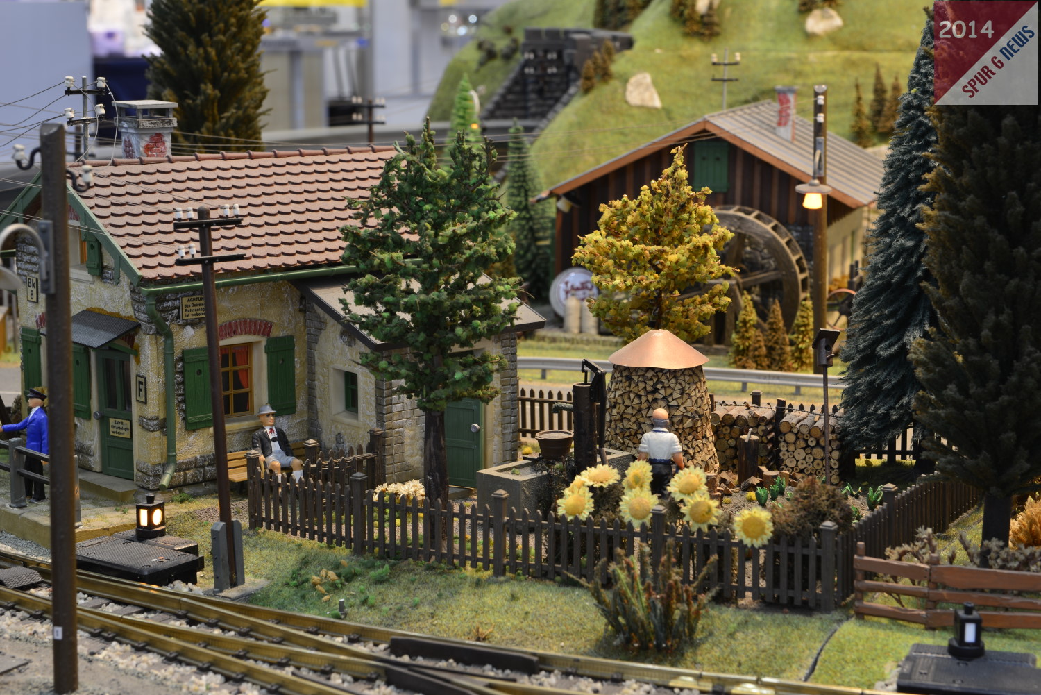 Detailaufnahme von der LGB Ausstellungsanlage auf der Faszination Modellbahn in Sinsheim 2014
