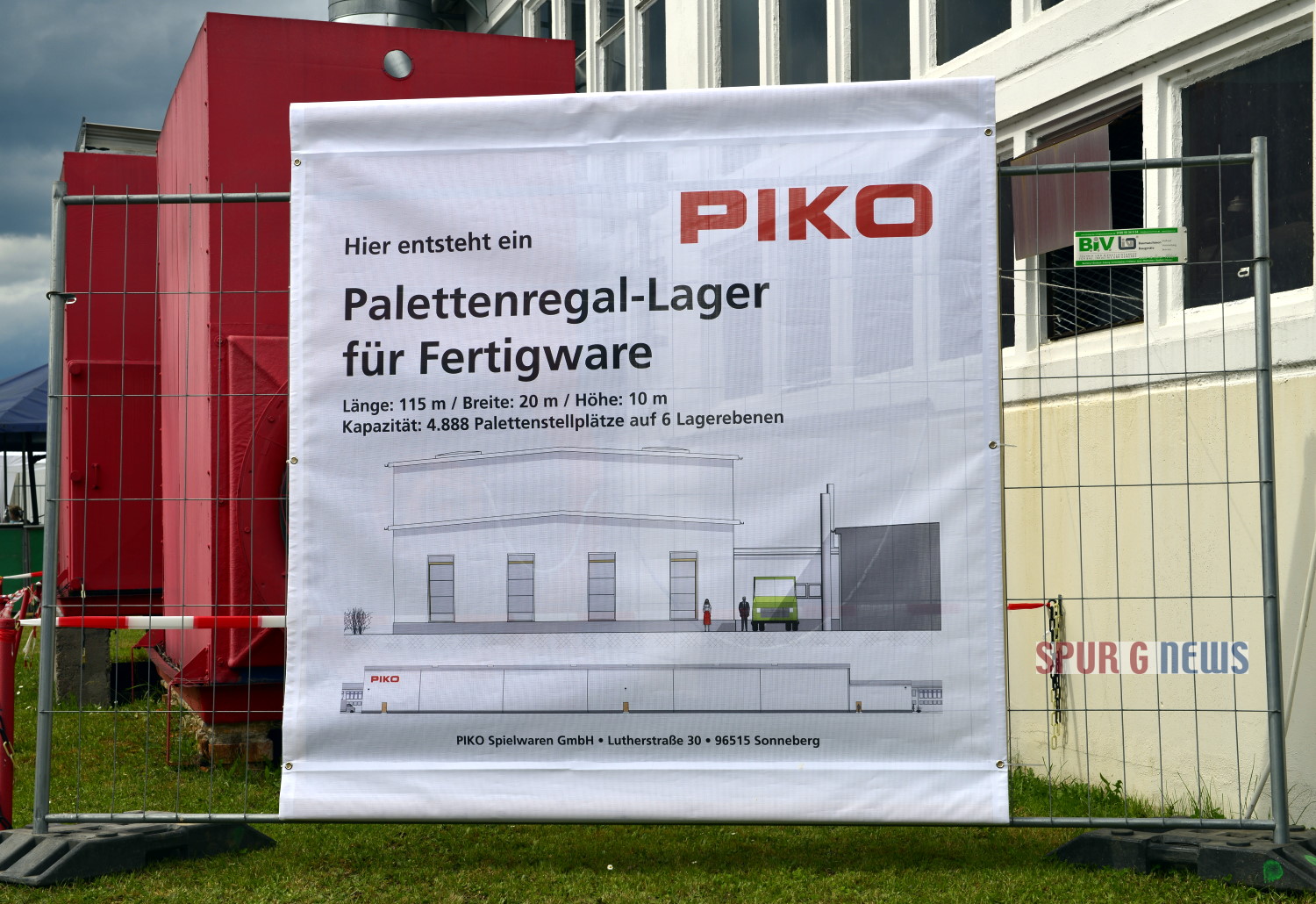 Platz fr 4.888 Euro Paletten fr die Herstellung schner Modellbahnen in Sonneberg bei PIKO