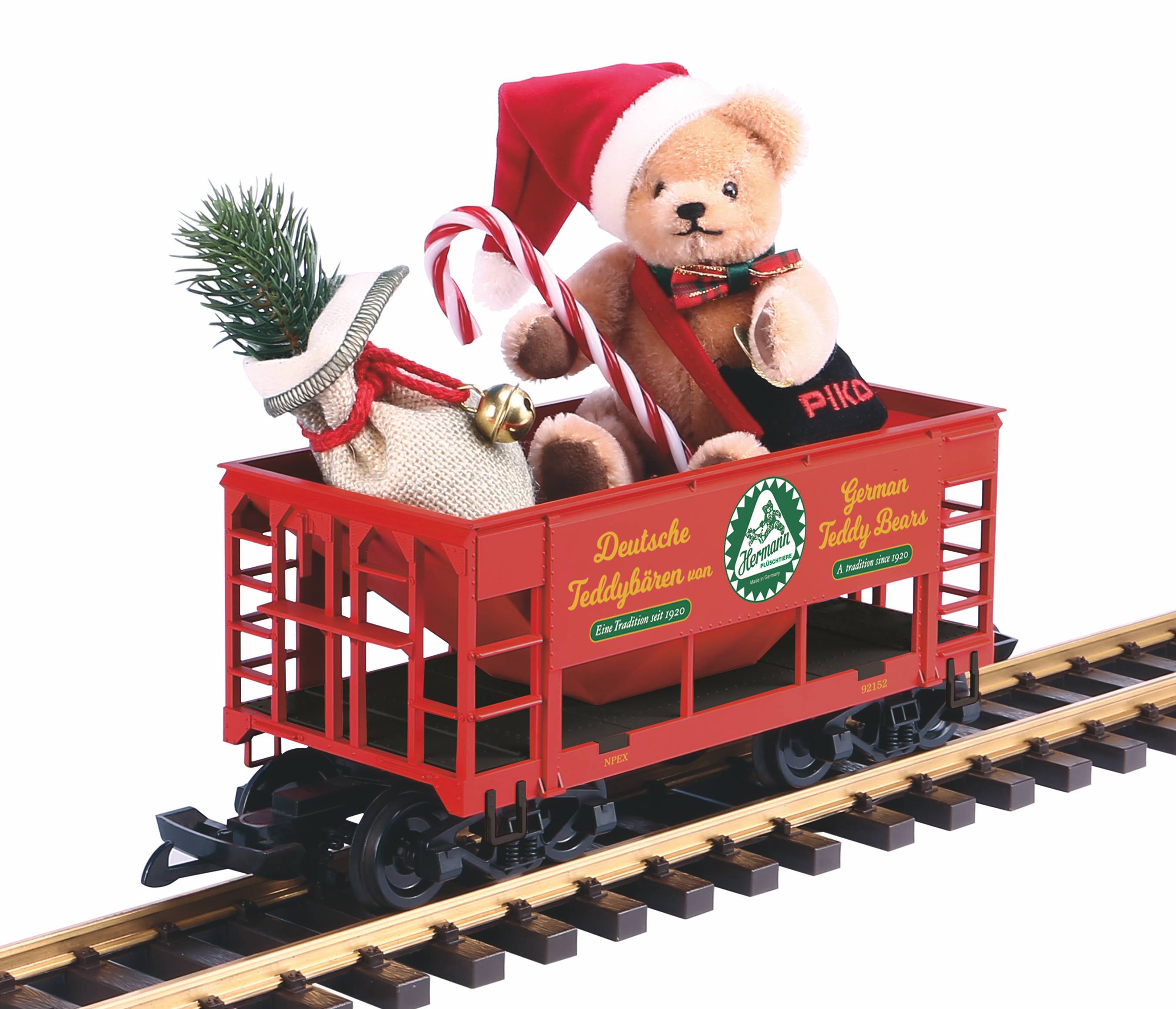 PIKO 2018 - Weihnachtswagen - Schttguwagen mit Hermann Teddy, North Pole Express, Weihnachtswagen, Merry Christmas 
