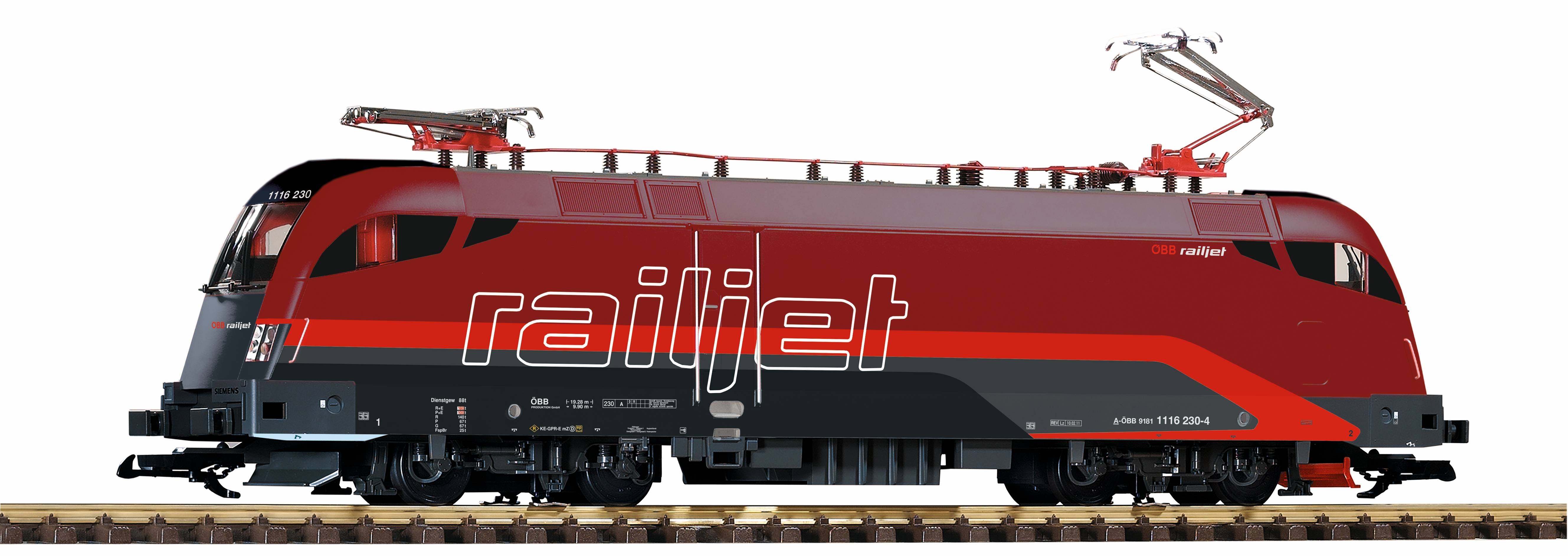 PIKO Neuheit 2021 - G E-Lok mit Sound - BR 1116 Railjet der ÖBB. Art.Nr. 37400