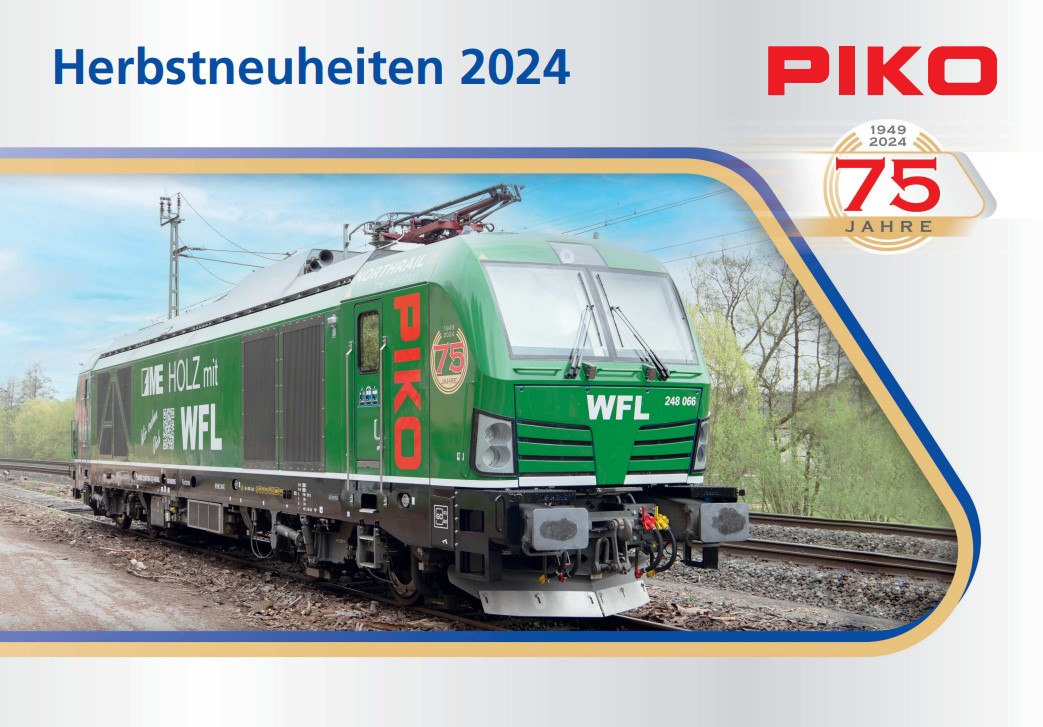 So sieht das Herbstneuheitenprospekt  (16 Seiten) von PIKO 2024 aus.