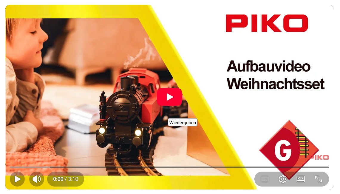 Einfach auf das Bild klicken und das Video startet auf dem YouTube Kanal von PIKO 