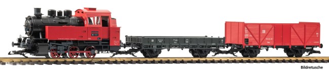 PIKO 37124 - G Start-Set Güterzug BR 80 + 2 Güterwagen DR