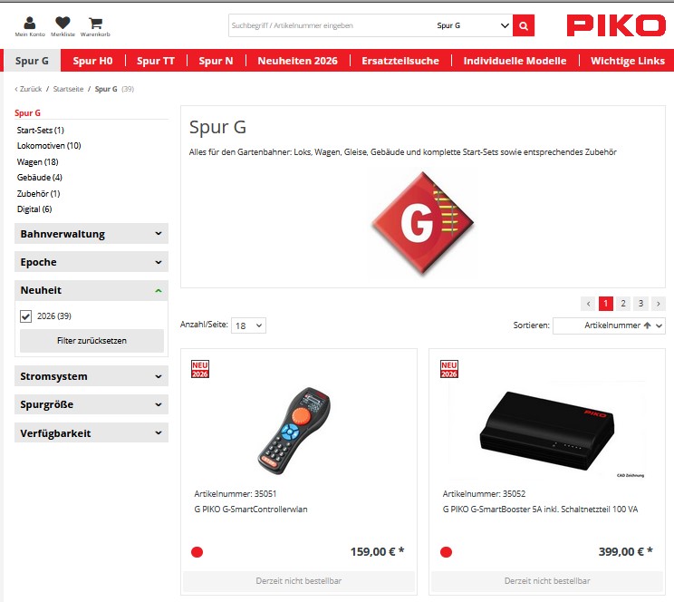 30. Dezember 2025 nun sind die Neuheiten von PIKO f�r 2026 bekannt gegeben. 